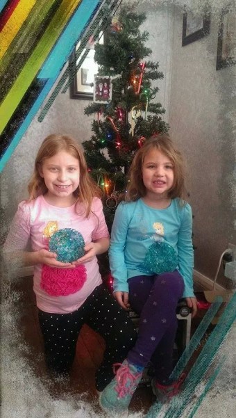 Teresa Brother's Grandchildren with baby bowls